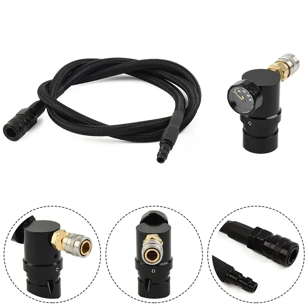 HPA Micro MR GEN2 HPA Air Regulator W/ US Foster Coupler W/ Remote Coil Hose 300psi Pressure Gauge,Output Pressure 40PSI-200PSI