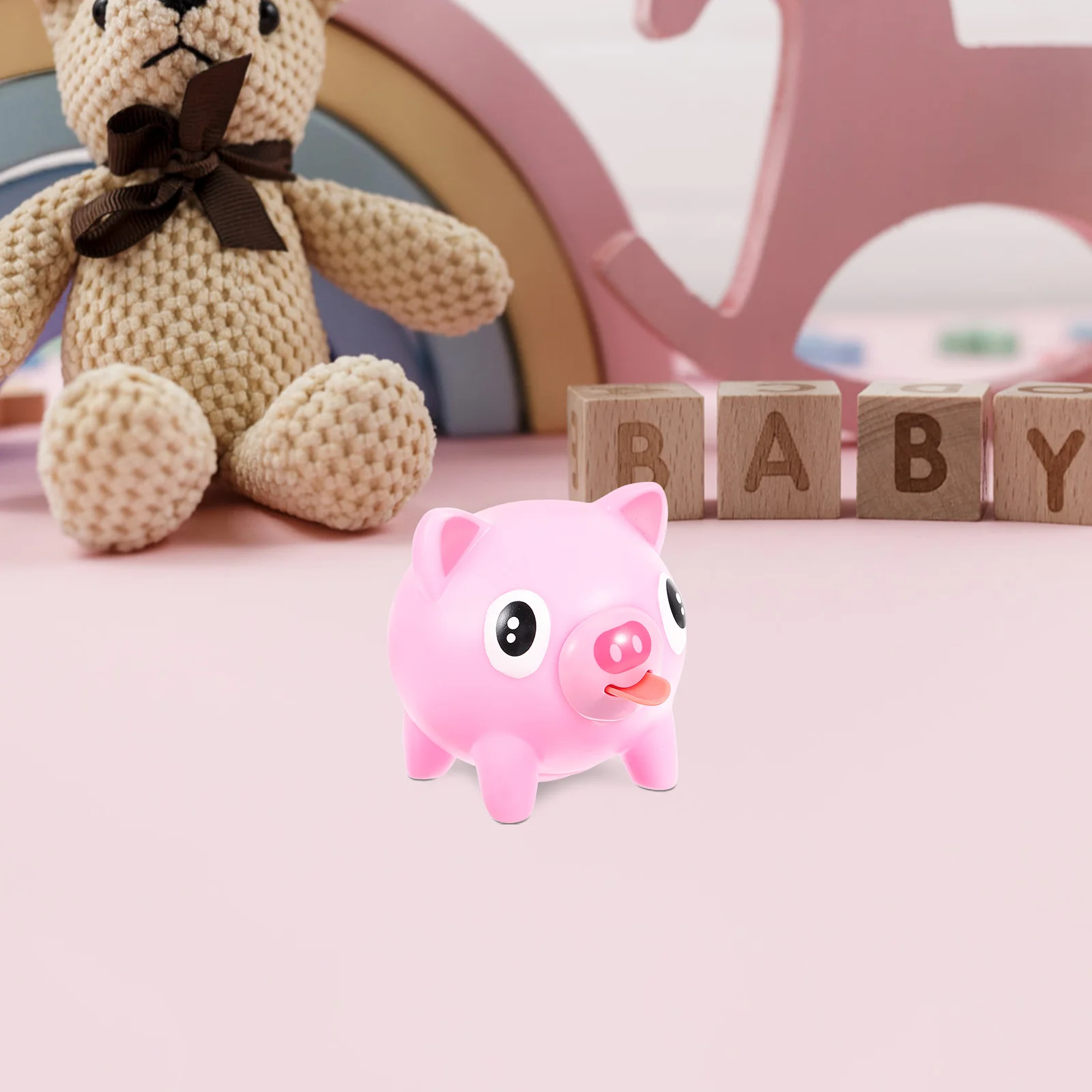 

Squeaky Pig For Kids Stress Relief Cute Animal Shaped Decompression Squeeze Sensory Plaything Anxiety Relief Fun Squeeze