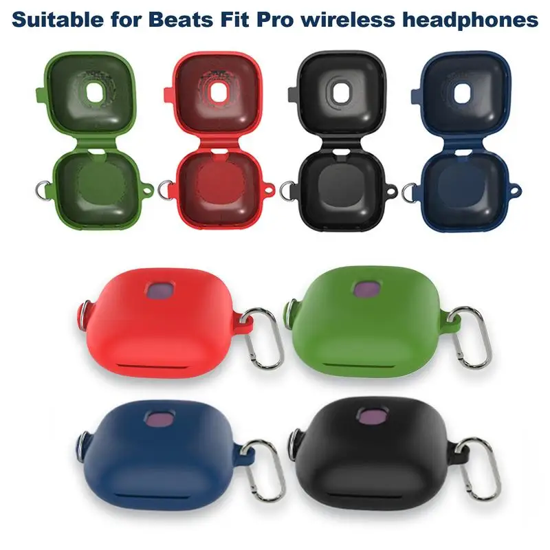 For Beats Fit Pro Wireless Earphone Case Earbuds Case Cover With Carabiner Protective Case Anti-Scratch Shockproof Earbuds Cover