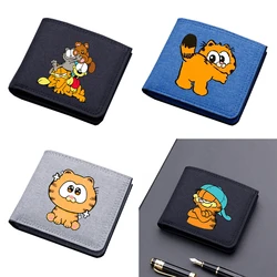 Garfields portamonete Odies portafoglio portafogli Cartoon Portable Cute Anime borsa corta borsa da viaggio porta carte regali di compleanno