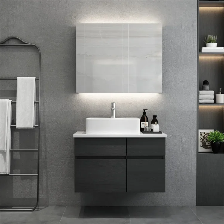 Bathroom cabinet combination Modern simple face wash hand basin cabinet Household toilet