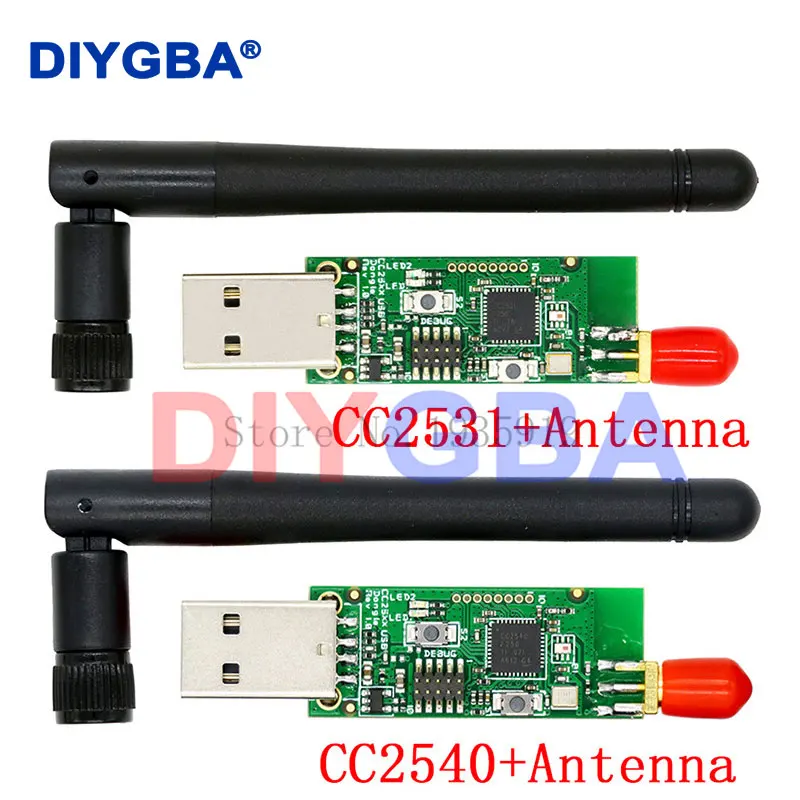 Bezprzewodowy Zigbee CC2531 CC2540 Sniffer Bare Board analizator protokołu pakietowego klucz sprzętowy interfejsu USB moduł pakietu przechwytującego + antena