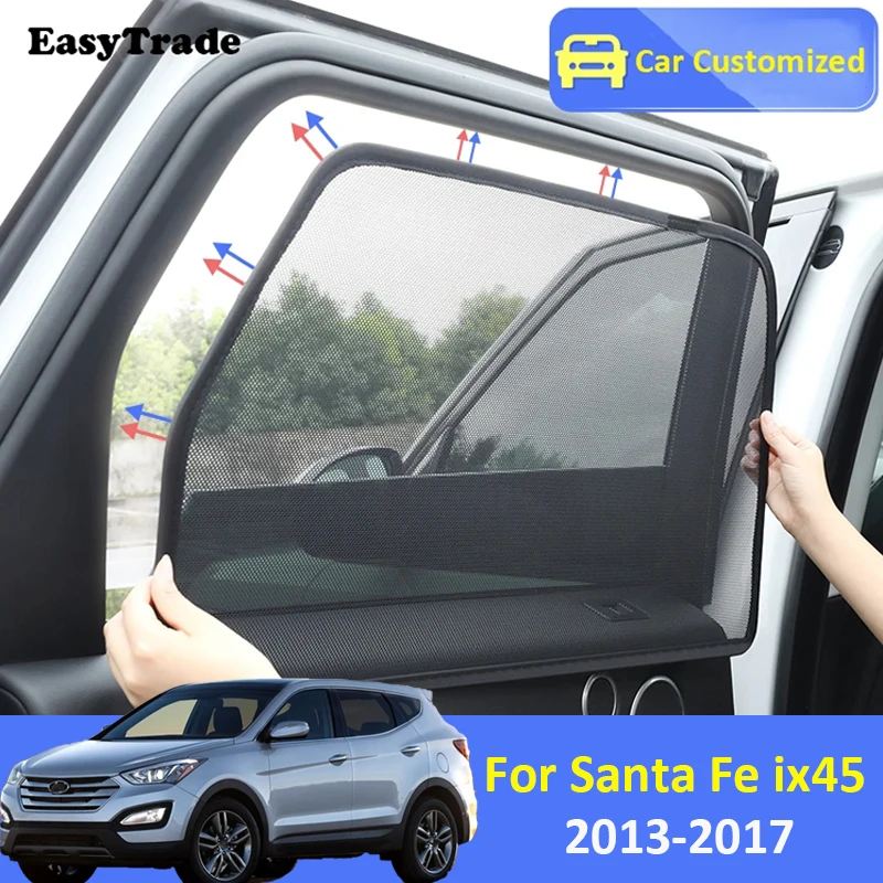 

For Hyundai Santa Fe ix45 DM SWB 2013-2017 Magnetic Car Sunshade Side Window Mesh Curtains Sunscreen Heat Insulation Sun Visor