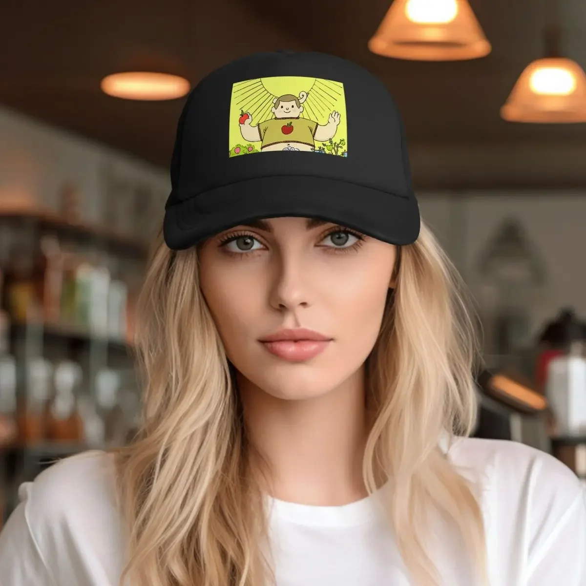Tree Trunks And Mr Pig As The Lovers Tarot Mesh Baseball Caps Snapback Fashion Baseball Hats Breathable Casual Casquette Outdoor