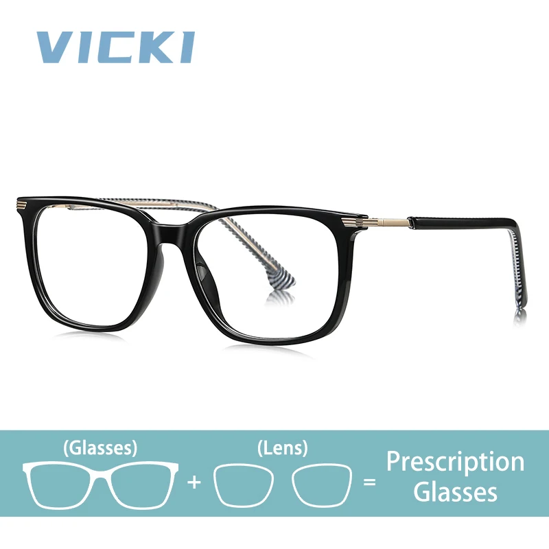 VICKI Male Individualized Lightweight Glasses with Customizable Prescriptions, Anti-blue Light Lenses, Photochromic LS214