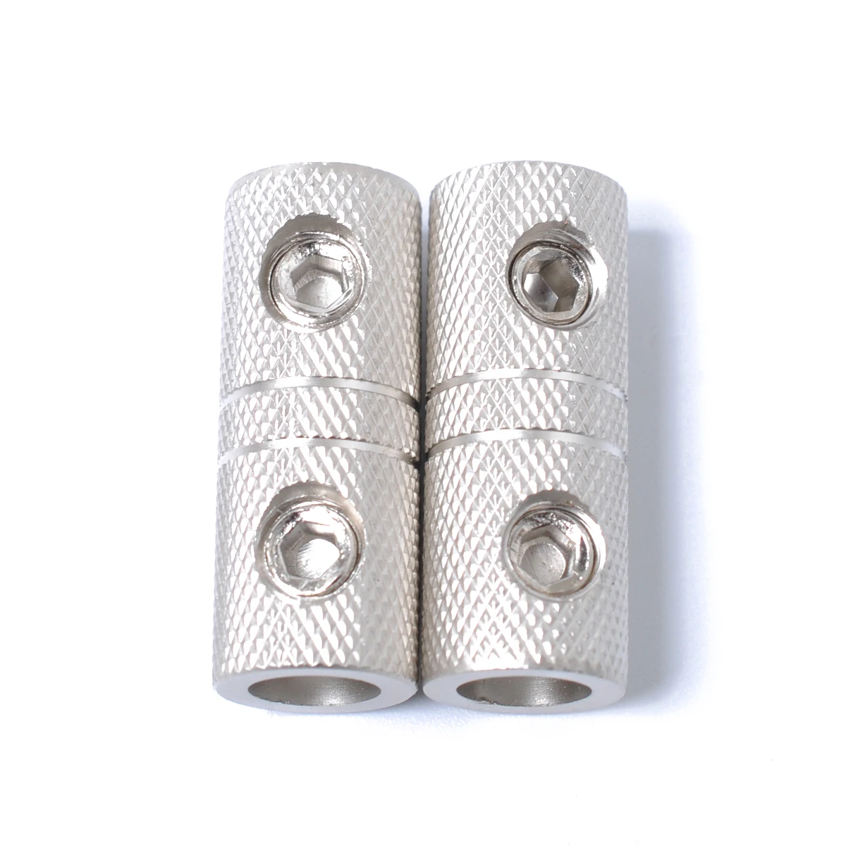 

2 pcs Brass Audio Terminals 8 Gauge Wire Connectors Coupler Crimp Silver Butt Splice Durable CorrosionResistant for Extending