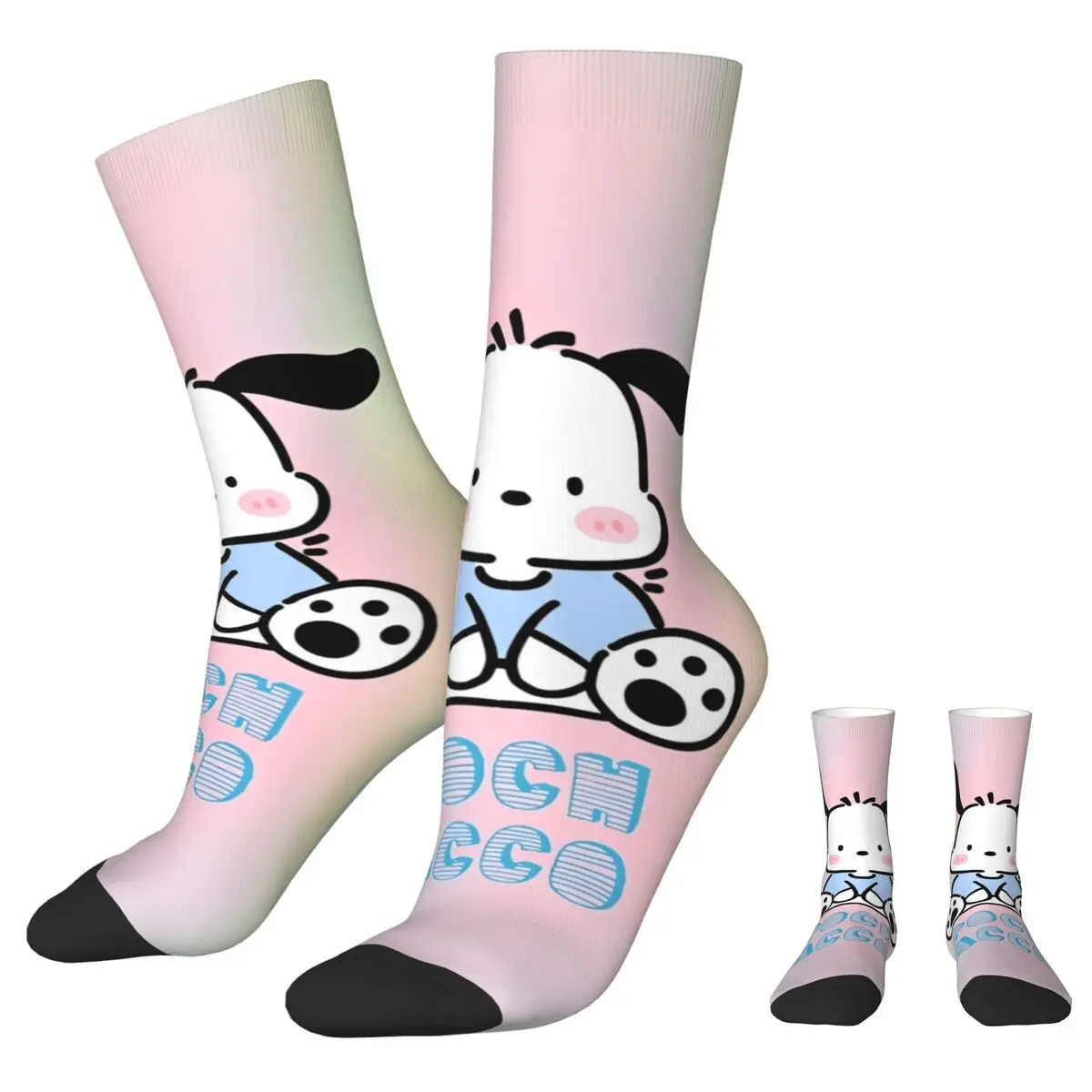 Pochacco Cartoon Cute Sock New Men's Socks Crazy Polyester Japanese Anime Kawaii Skateboard Women's Socks Spring Autumn Winter