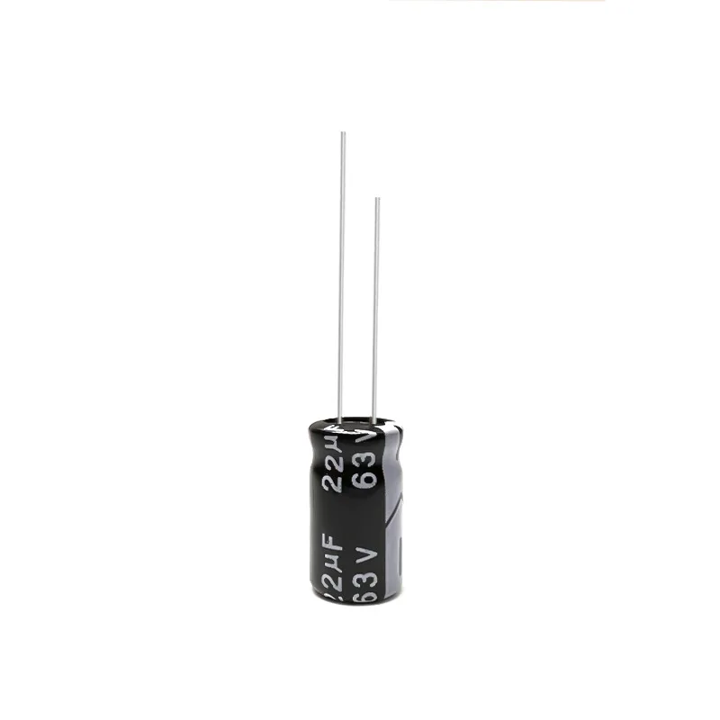 250pcs 63V 22uF Electrolytic Capacitor 105C High Temp Radial Long Life 6x11mm for Power Supply Electronics