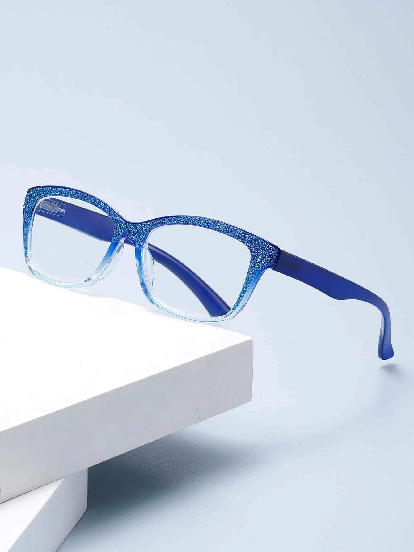 4 PCS Quatro pares de óculos de leitura elegantes e confortáveis, luz anti-azul, adequados para homens e mulheres de todas as idades