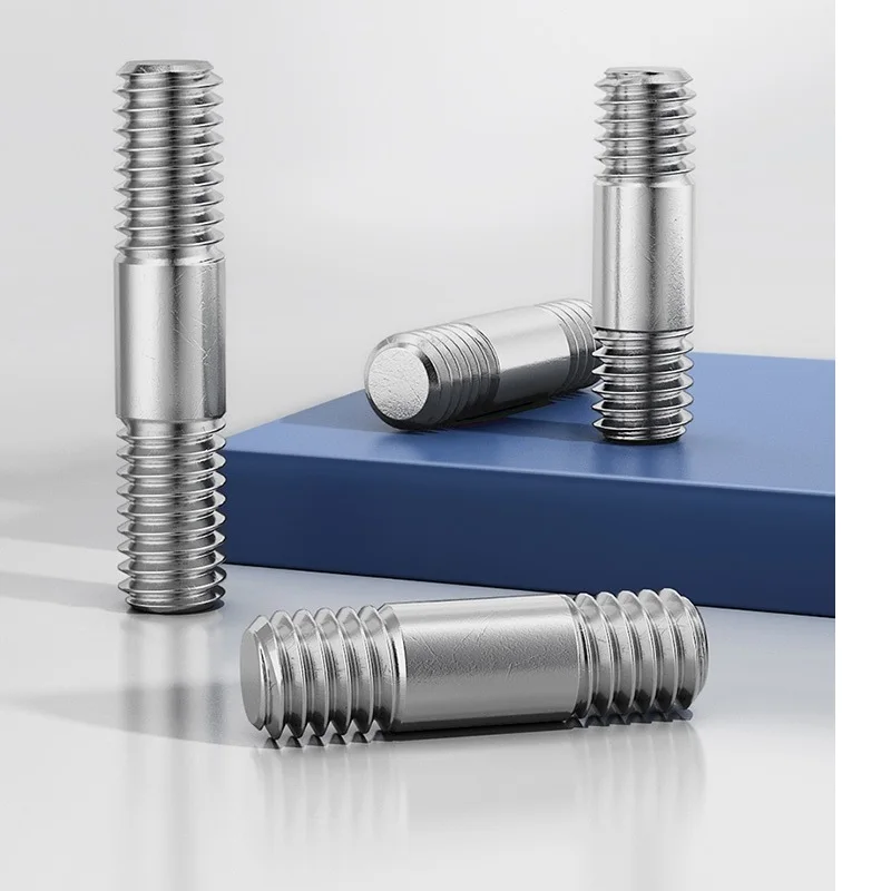 M3 M4 M5 M6 M8 M10 M12 M16 304 Stainless Steel Double End Thread Rod Double End Bolts Stud Bolt Tooth Stick Dual Head Thread Bar