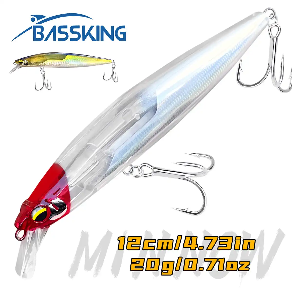 

XINMU Minnow Saltwater Floating Fishing Lure 120mm20g Flash Flake Wobbler lastic Artificial Hard Bait Tackle For Pike Bass Trout
