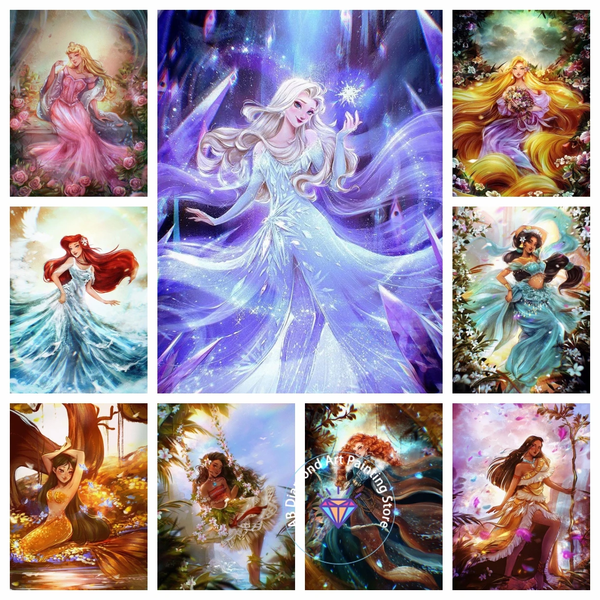 

Disney DIY 5D AB Diamond Painting Kit Beautiful Snow White Mosaic New Embroidery Cross Stitch Home Decor Children's Gift Crafts