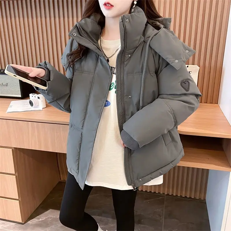 

Теплое хлопковое стеганое пальто Design Sense, новинка зимы 2026, американский пуховик с капюшоном, женские парки, верхняя одежда, женское пальто, топ