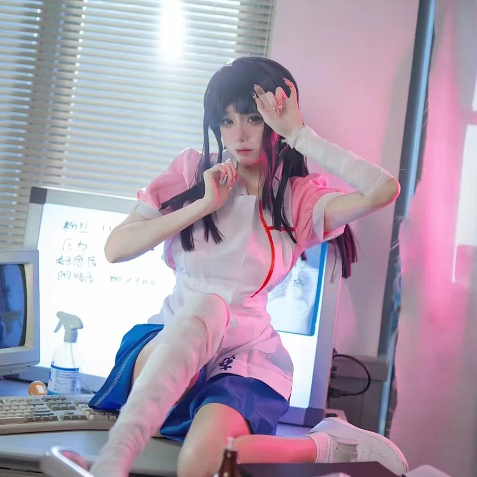 Mikan Tsumiki Cosplay Outfit With Wig Anime Halloween Despair