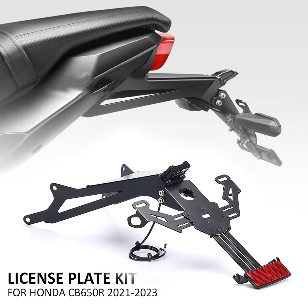 

FOR Nuevo para Honda CB650R CB 650 R CB 650R 2021 2022 2023 Kit de soporte de placa de matrícula trasera corta para motocicleta