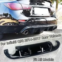 For Infiniti Q50 2014-2017 (Base/Sport) Sedan Rear Valance Rear Bumper Diffuser Spoiler Splitter Cover Protector Modification