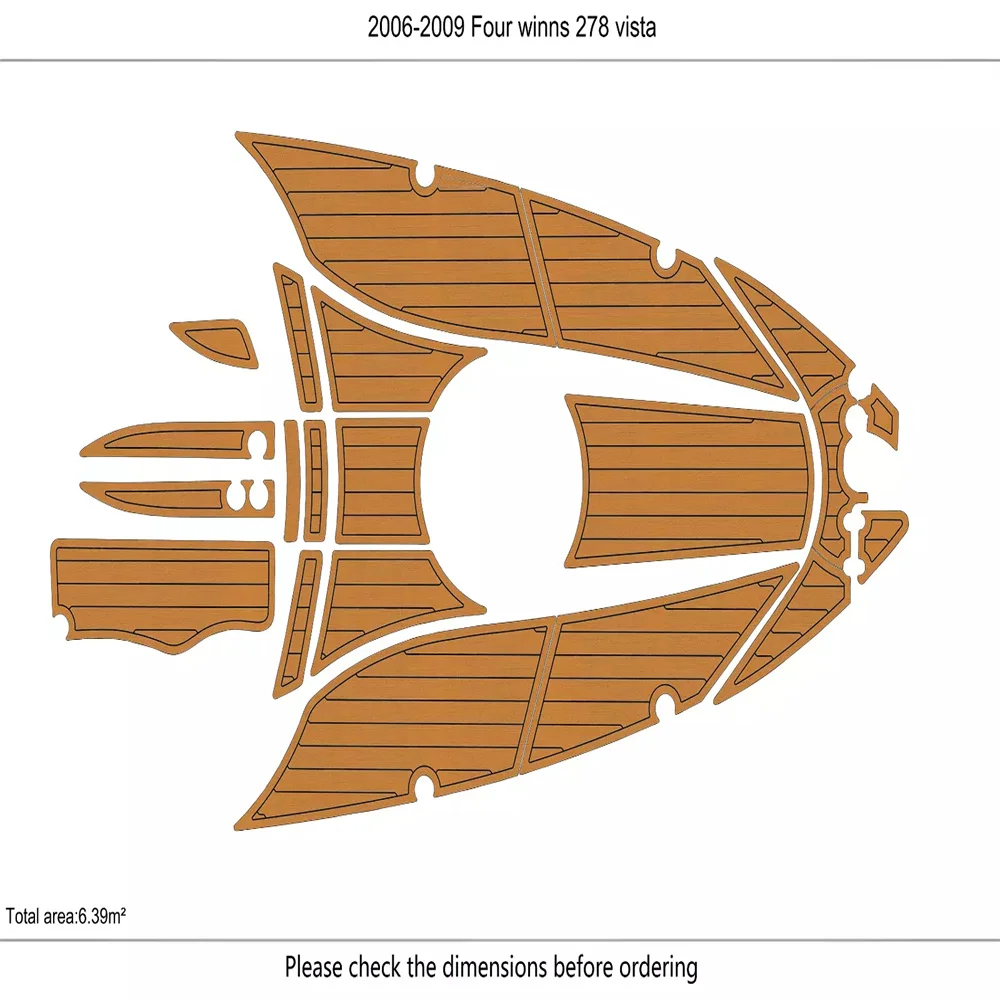 

2006-2009 Four winns 278 vista BOW 1/4"6mm EVA foam floor Mat SeaDek MarineMat Gatorstep Style Self Adhesive