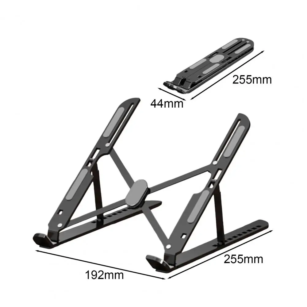 Aluminum Alloy Laptop Holder Adjustable Laptop Stand Bracket with 10 Height Settings Foldable Notebook Holder with 10kg Load