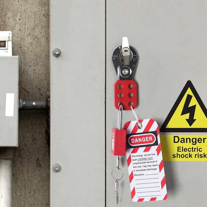 Lockout Tagout Kit electric-Group Lockout Haspstags,Lock Out Industrial Tools 2 Key Per Lock Per Facotory Protect Safe