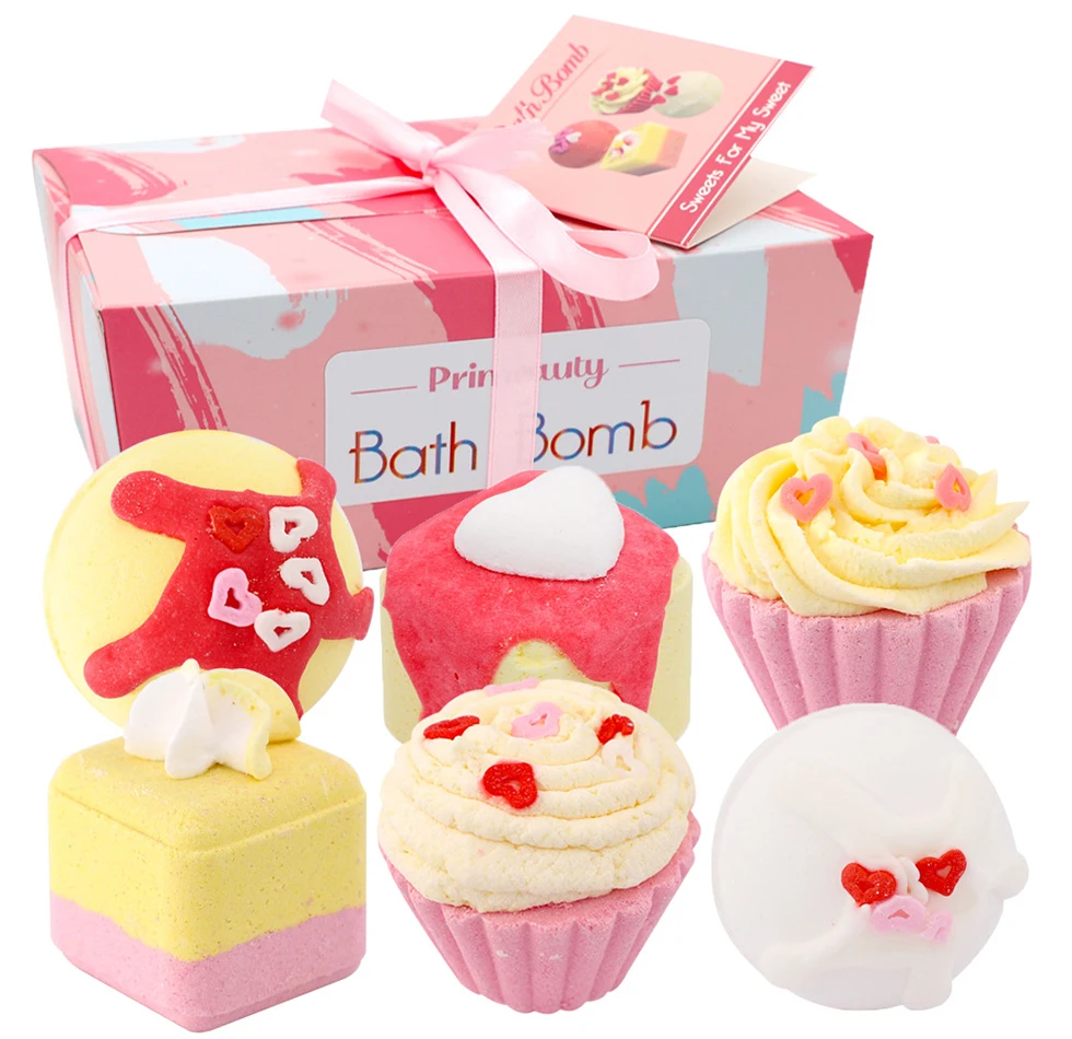 Best Seller Cake Explosion Bath Bombs Foot Ball Bubble Bathing Bombs Set Essential Oil Bath Salt Factory Direct Wholesale