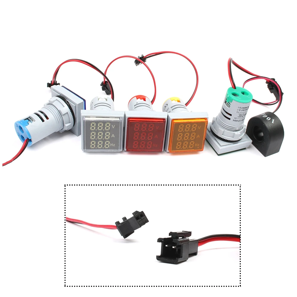 Mindest Digital LED Spannung + Strom + Frequenz meter AC 60-500V 100A 20-75Hz bunte indicat Digitale 3in1
