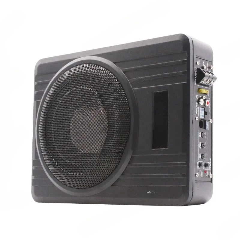 

12V High-Power Aluminum Alloy Car Speaker, Under The Seat Audio Modification 10-Inch Ultra-Thin Subwoofer