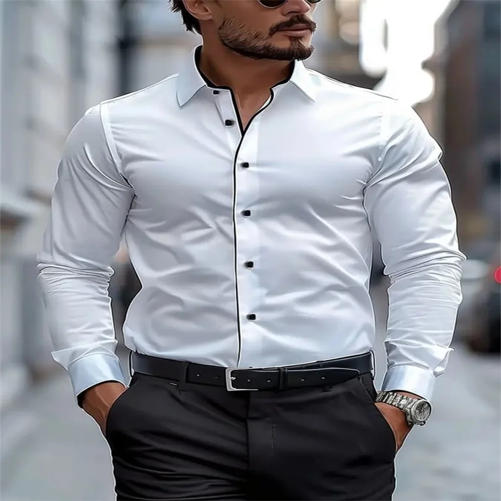 New arrivals of brand men's summer business short-sleeved shirt with lapel, dress shirt for men, large size shirt. Fast shipping