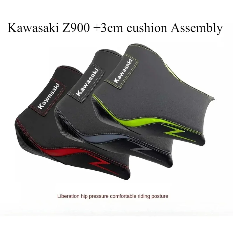 Cuscino per sedile moto per Kawasaki Z900 modificato per aumentare il cuscino Z900SE da 3 cm in pelle confortevole impermeabile e antiscivolo