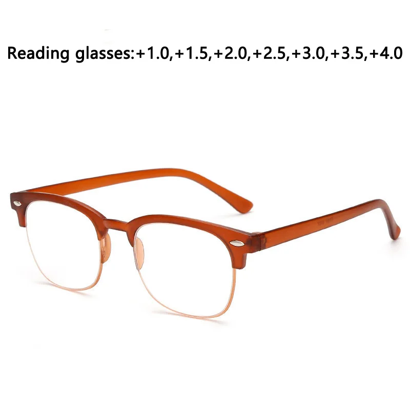 

Half Frame Reading Glasses High Definition Retro Presbyopia Eyeglasses Women Men Unisex Diopter +1.0 1.5 2.0 +2.5 +3.0 +3.5 +4.0