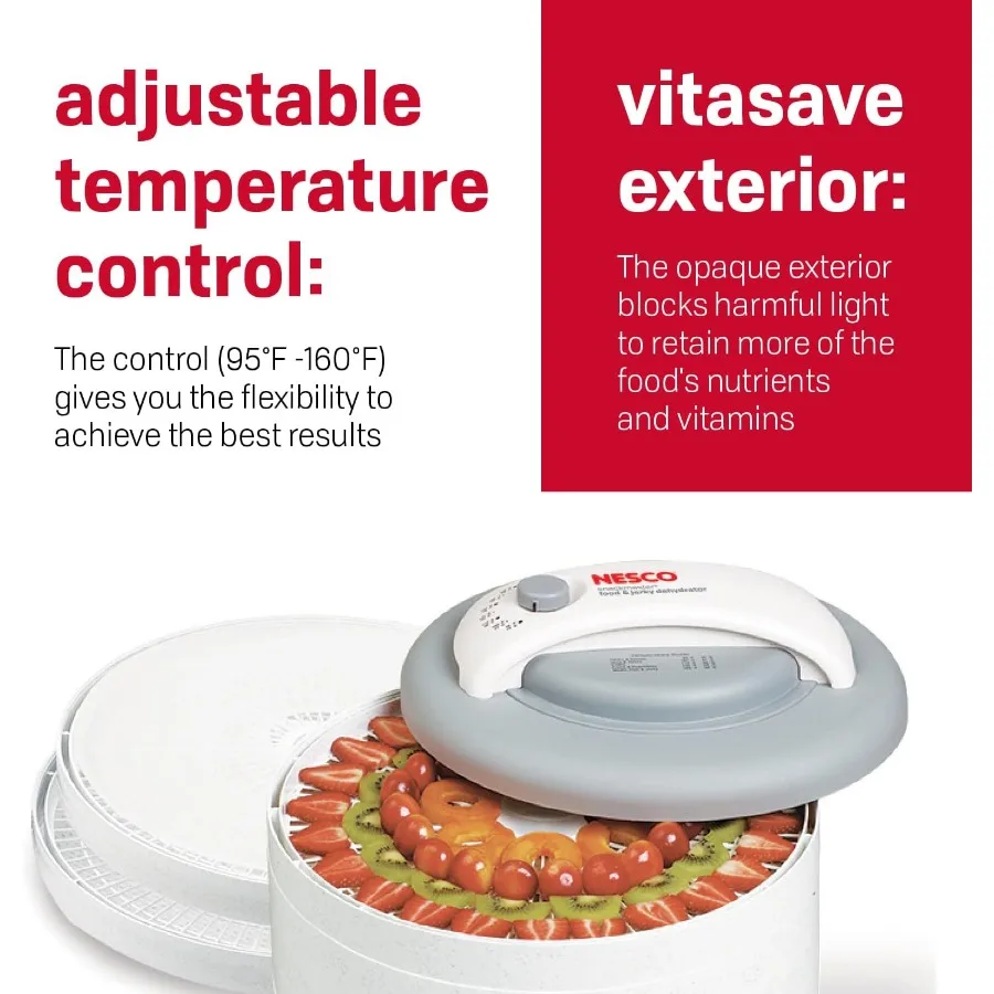 FD-61WHCK Snackmaster Encore Food Dehydrator مع مجموعة أدوات مسدس متشنج لصنع وجبات خفيفة محلية الصنع و6 صواني كبيرة لفعال #2