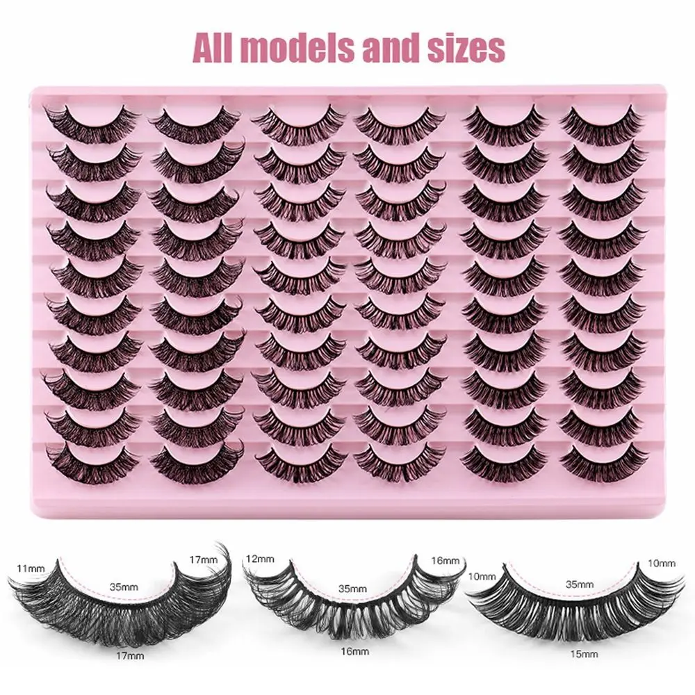 Handmade Fluffy Multilayers Natural Long Crisscross Shiny eyelashes Eye Lash Extension Faux Mink Hair Russian False Eyelashes