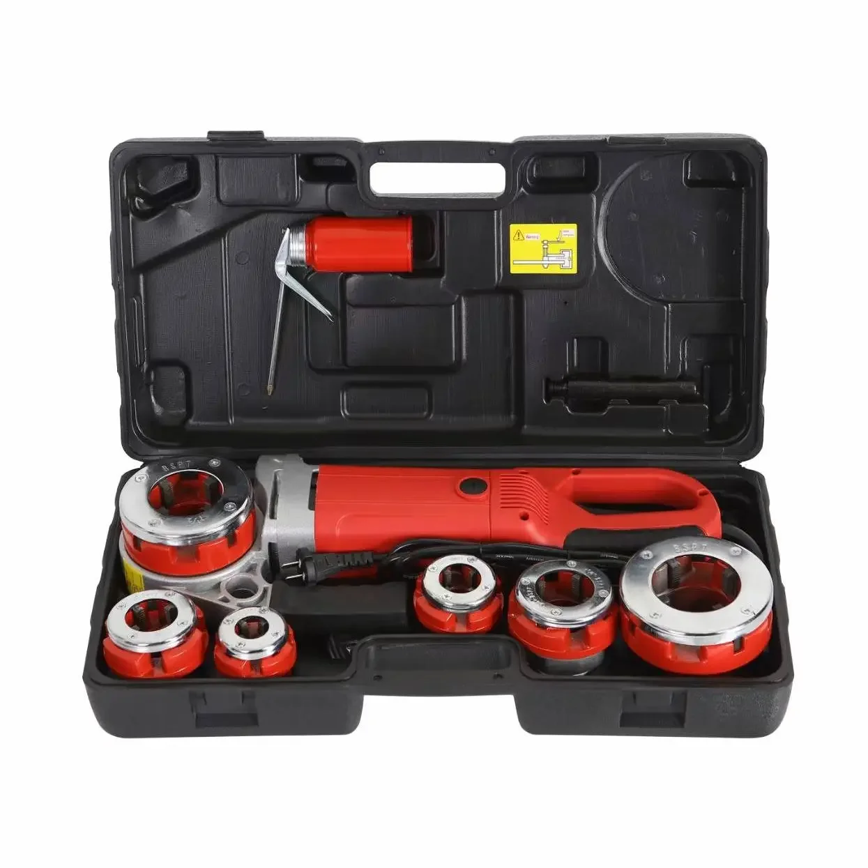 Industrial Handheld Electric Pipe Threading Machine 110V-240V Portable Small Stainless Steel Pipe 1/2-2 NPT/BSPT Threads