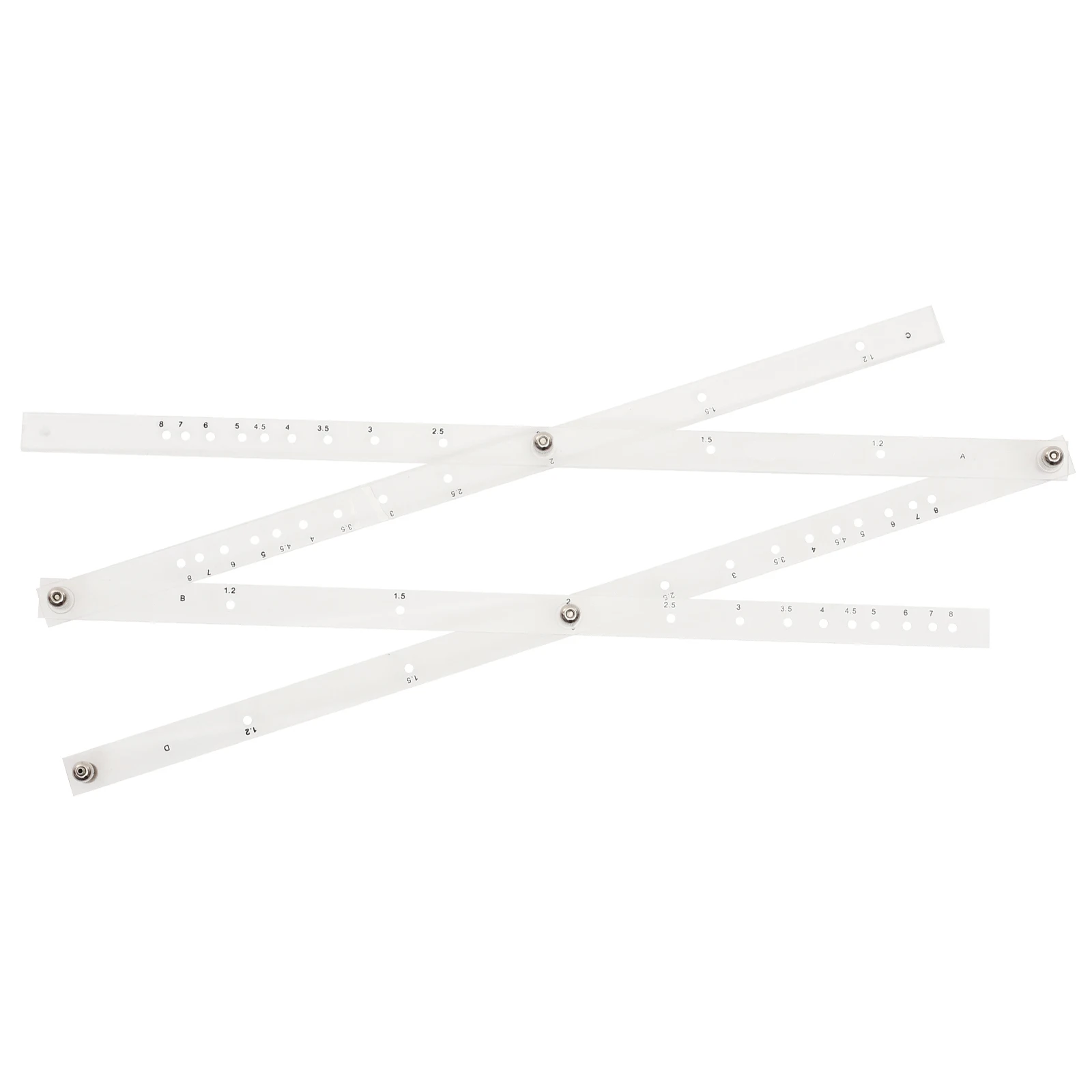 Magnification Scale Ruler Drawing Drafting Tool Portable Lightweight Stainless Steel Plastic Office School Supply