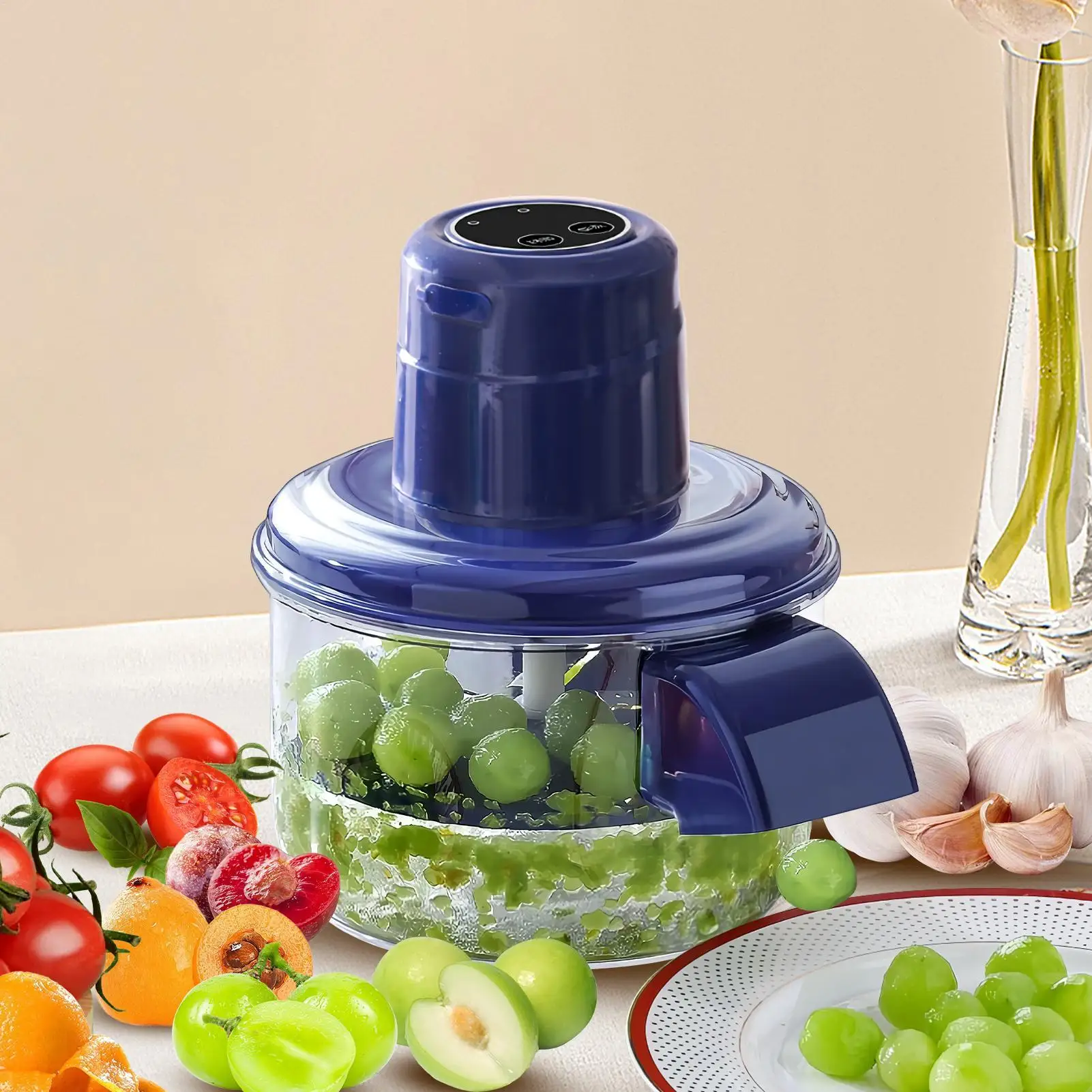 electric grape peeling machine With charging cable Automatic Fruit Peeler Fruits Skin Remover Gadget for Garlic Tomato