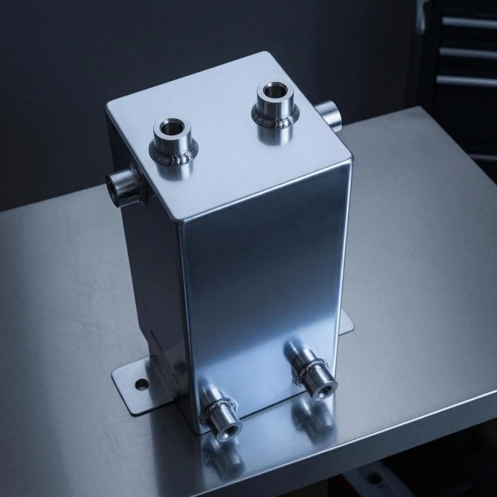 Aluminum Alloy Fuel Tank 4L Rectangular Petrol Cell for Custom Car Motorcycle