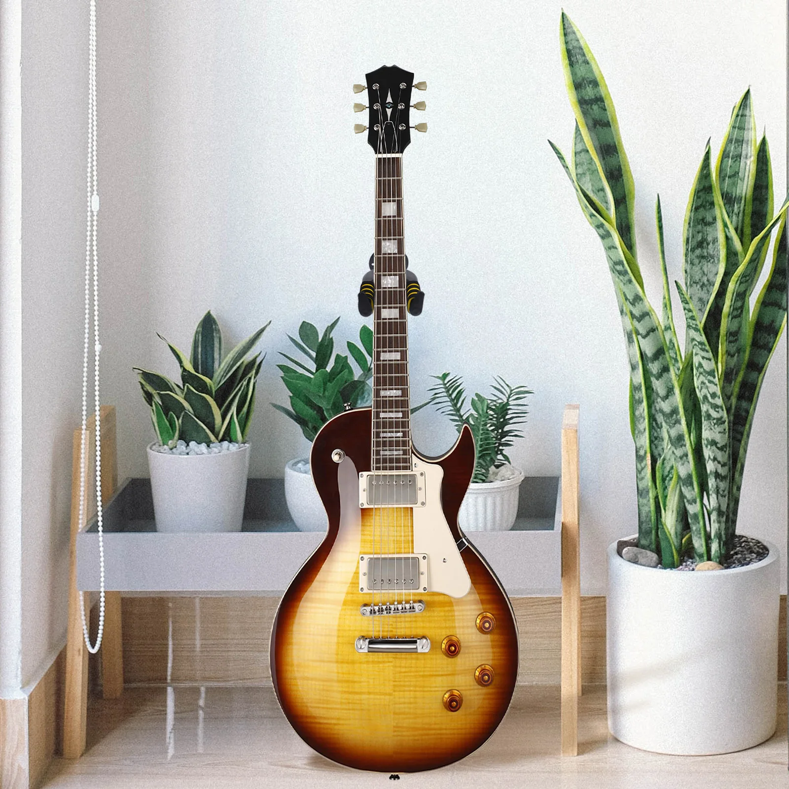 

Guitar Hangers Wall Mount Holder Storage Rack Suitable Guitars Bass Violins Mandolins Ukeleles Space Saving Home