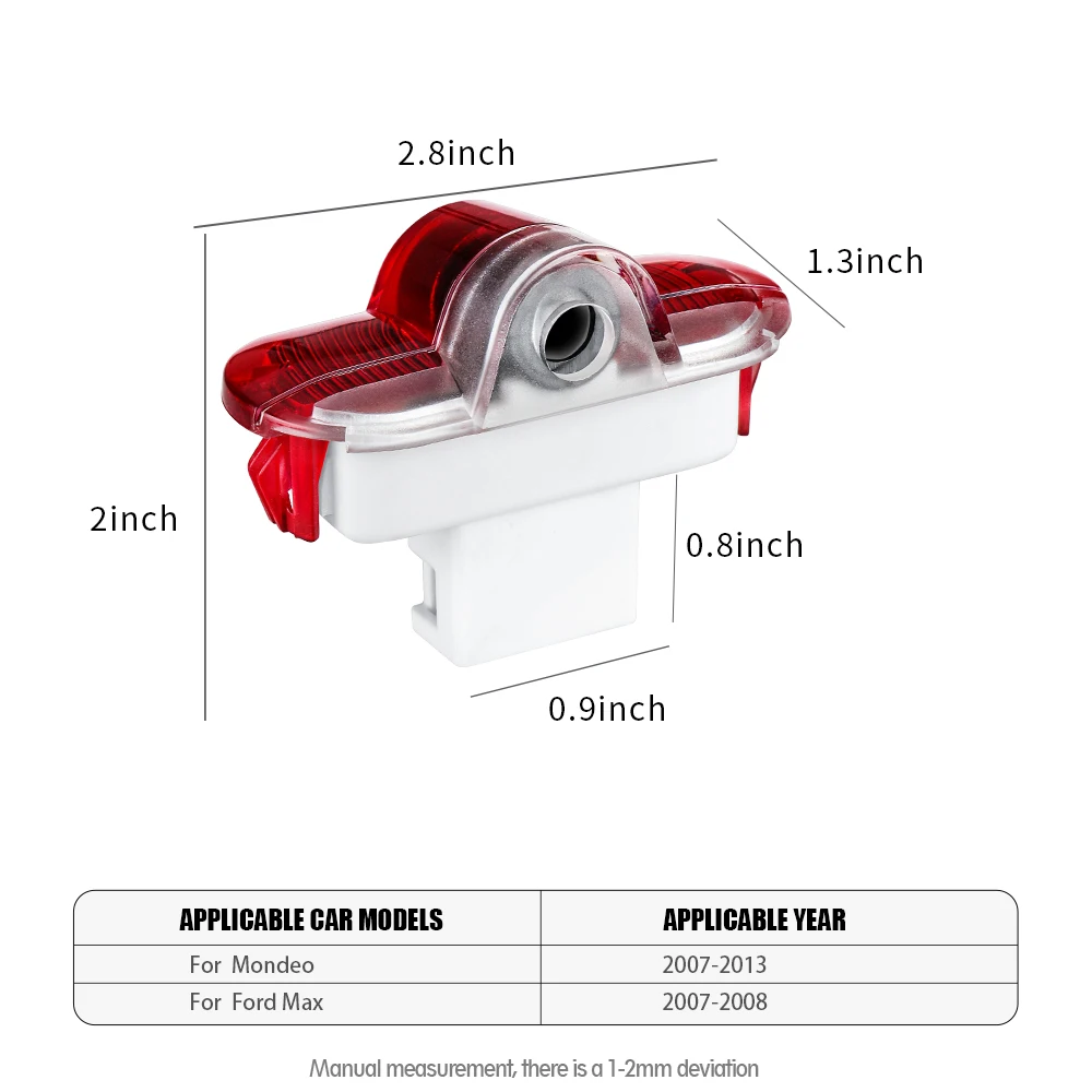 2PCS Car Badge Door Welcome Lights LED Laser Projector Lamps For Ford Mondeo 2007-2013  Max 2007-2008 FOCUS Auto Accessories