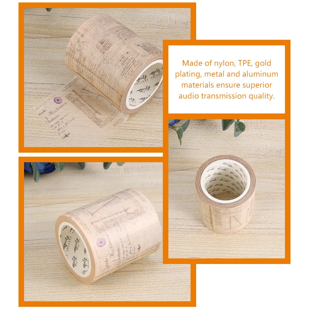 

2 Rolls Gothic Style Paper Tape Self Adhesive DIY Scrapbook Decorative Washi Tape for Journal Planner Wrapping