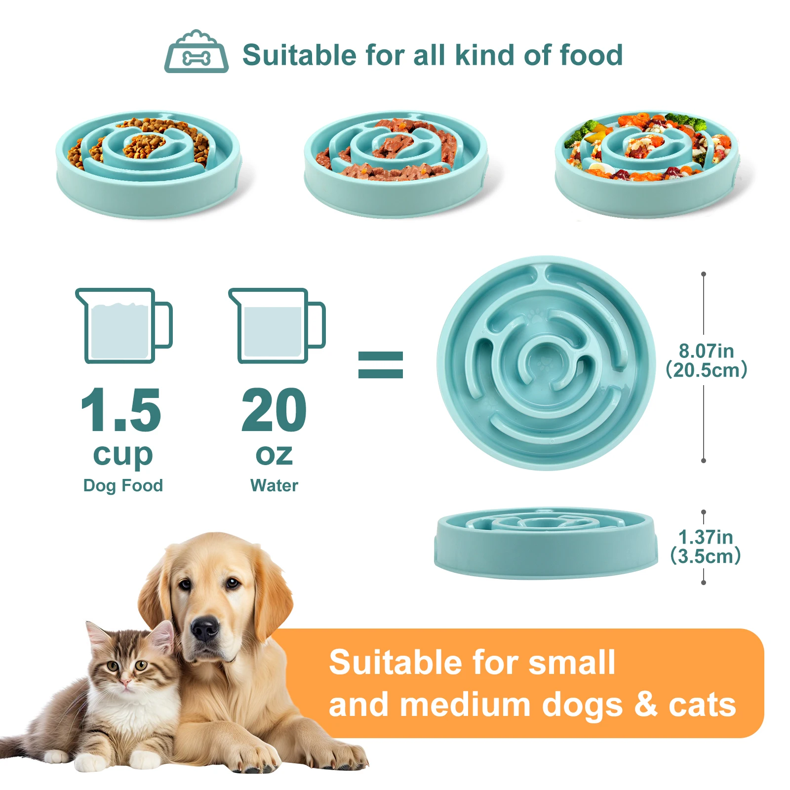 slow feeding bowl – anti choke pet bowl for cats & dogs slow feeding bowl – anti choke pet bowl for cats & dogs
