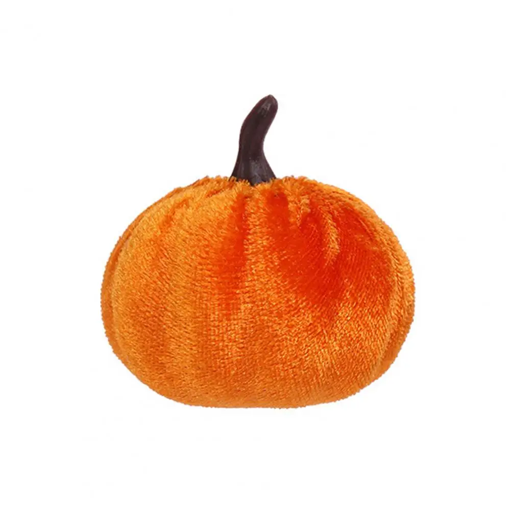 Stuffed Pumpkin Halloween Decor Reusable Halloween Party Decorations Small Velvet Pumpkin Decor Thanksgiving Table for Fall