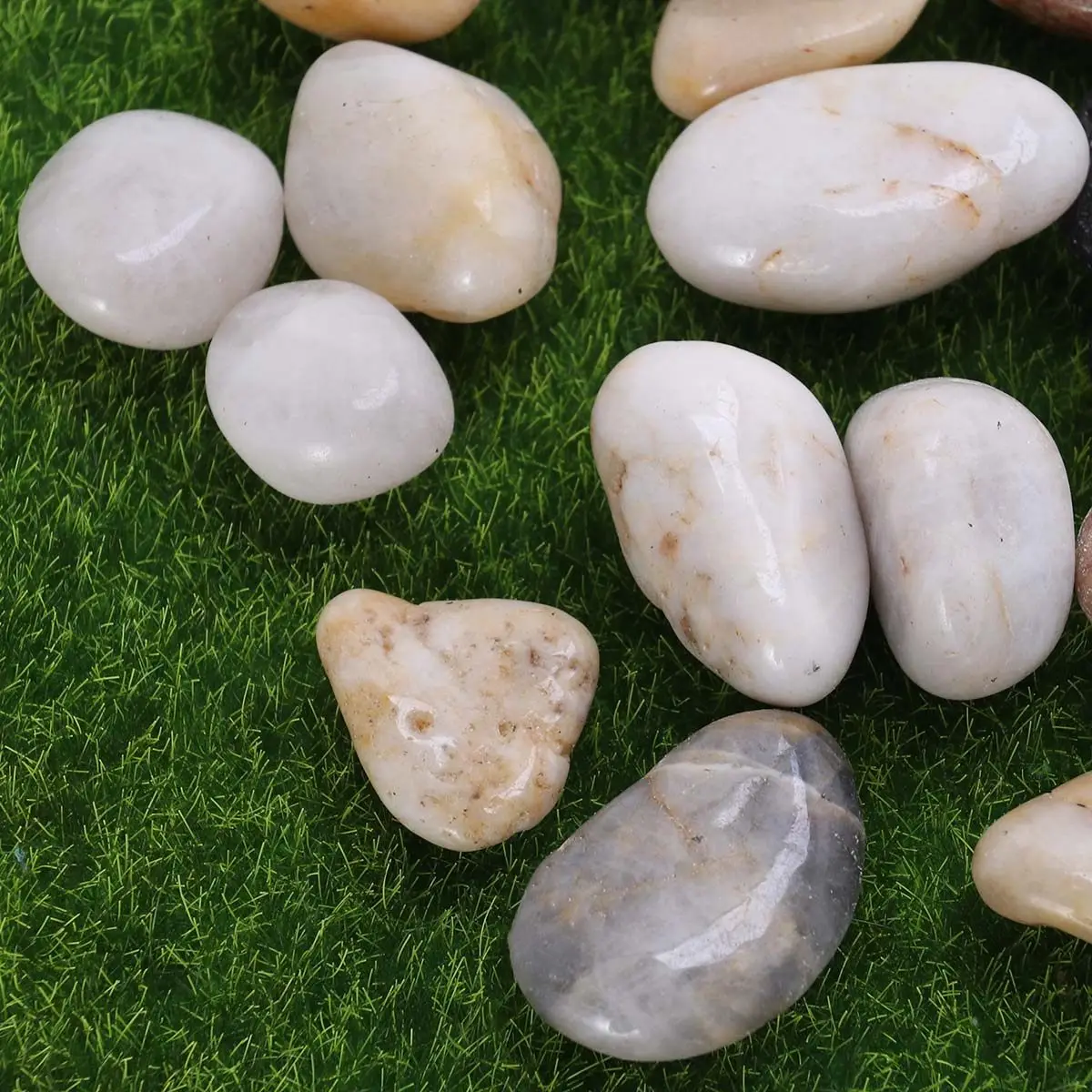 Natural Rain Flower Stones for Painting Art Projects Smooth Untreated Cobblestones Assorted Sizes Shapes Garden Landscape Fish