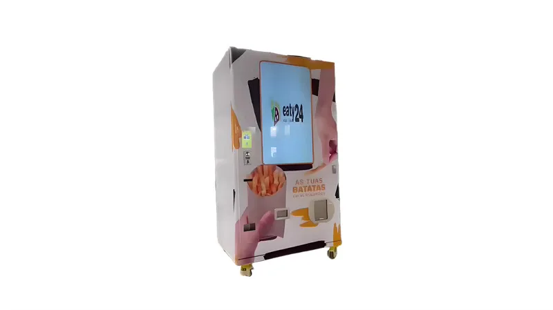 Máquina Expendedora Automática de Papas Fritas Personalizada, Máquina Expendedora de Papas Fritas Frescas de Autoservicio con Filtración Automática de Aceite