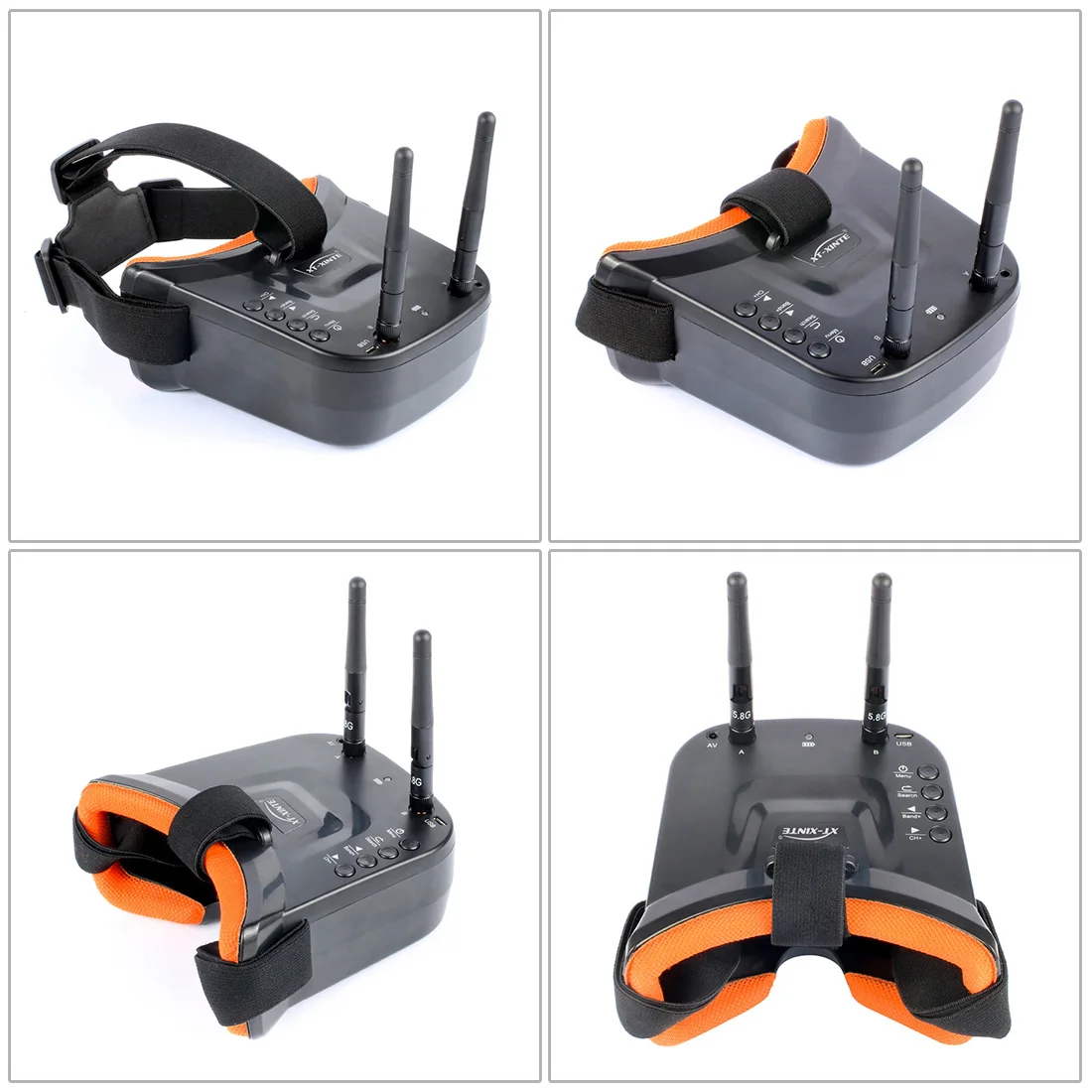 نظارات FPV صغيرة مع هوائي مزدوج ، 3 بوصة ، شاشة من من من من من من من من من نوع x ، وشاشة من من من من نوع G ، 40ch ، مدمجة من نوع V ، وبطارية من نوع mAh ، لطائرة هليكوبتر بجهاز تحكم عن بعد ، طائرة هليكوبتر