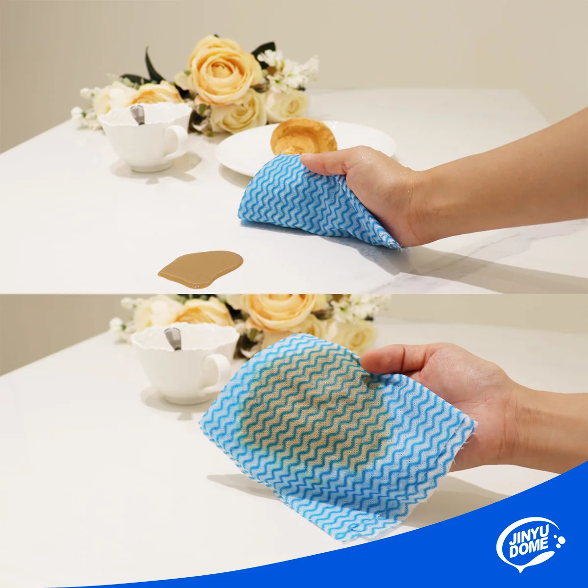 JINYUDOME 50Pcs Reusable Disposable Washing Cleaning Cloths Towel Handy Wipe Absorbent Rags For Kitchen Dish Cloth Cleaning Tool