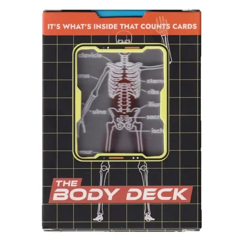 

New Body Deck 52 Sheets Playing Cards For Teaching Human Anatomy For Students Interesting Physical Examination Card Game Teacher