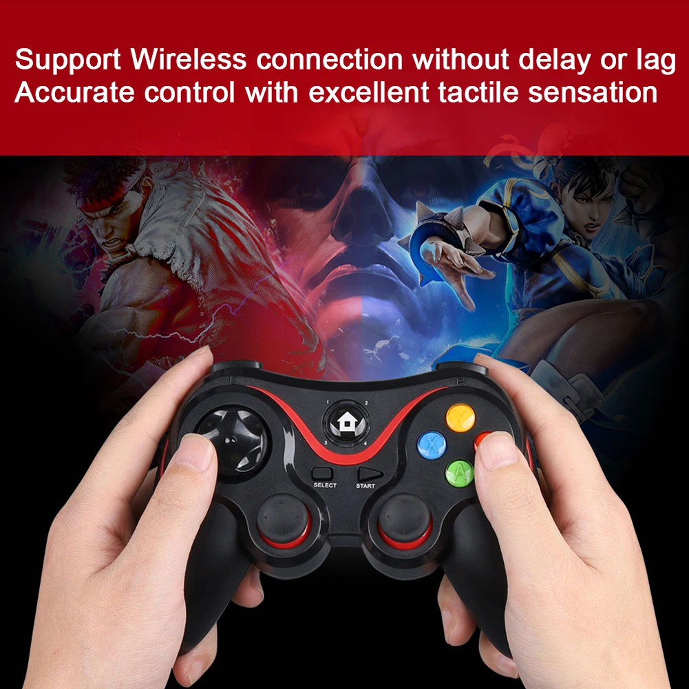 V8 2.4G Wireless Game Controller Wireless Joystick Gamepad Dual Vibration Controller Gamepad for Android/iOS/PC/Switch/PS3/Phone