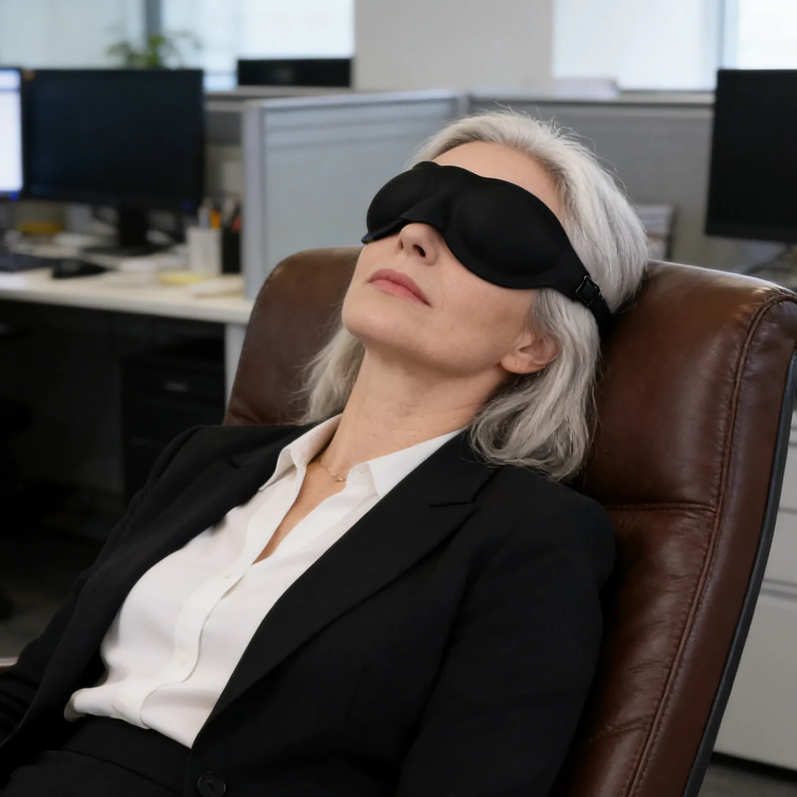 

Silicone Sleep Mask for Side Sleepers Blackout Contoured Cup Design No Pressure Eye Cover Washable Reusable Soft Skin-Friendly