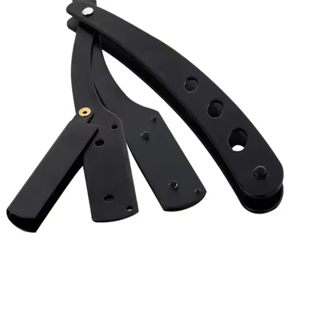 Barbershop All-Steel Razor Stainless Steel Trimmer Manual Knife Holder Razors Hairdressing Shaving Face Trimming Knife Holder