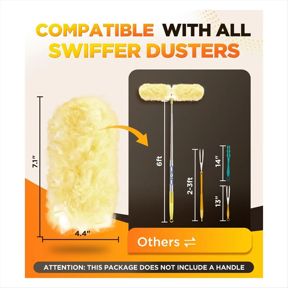 ABPP 30 Count Heavy Duty Duster Refills, Multisurface 360° Larger Size Dusters with 4X Microfibers,for Cleaning Home