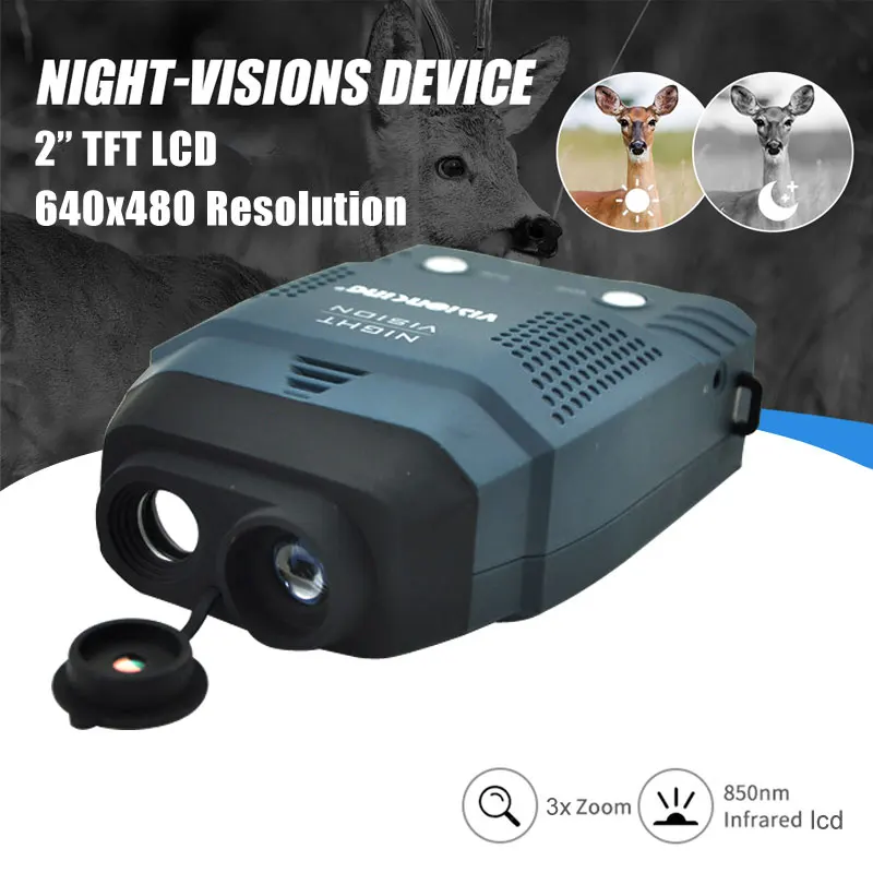 

Visionking Night Vision 3x Zoom Infrared Monocular 3W 850nm 640x480 Resolution HD Vedio Photograph Hunting Day Night Telescope